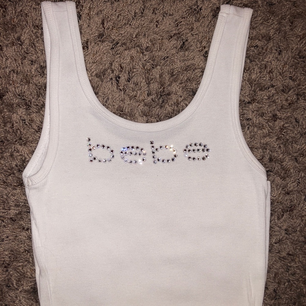 White Bebe tank top